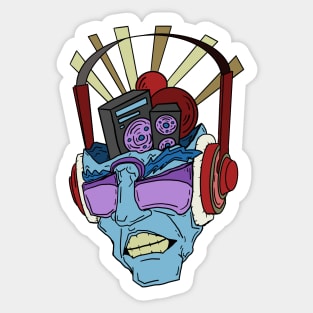 Blue Beats Sticker